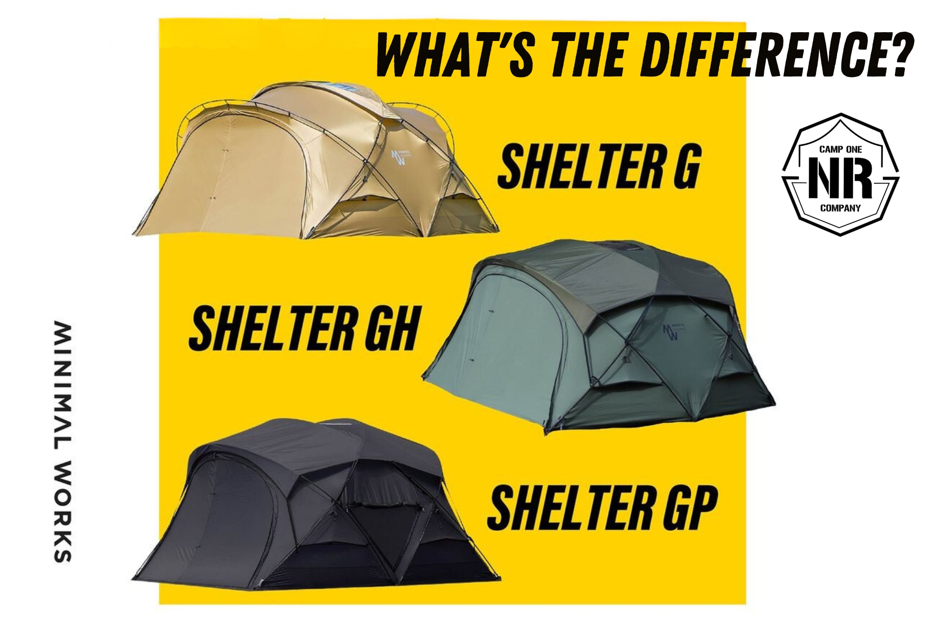 Minimal Works Shelter G , GH , GP อะไรคือความแตกต่าง?