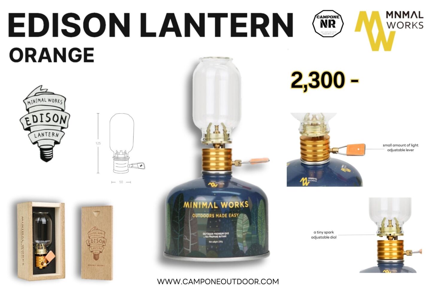 Minimal works Edison Lantern