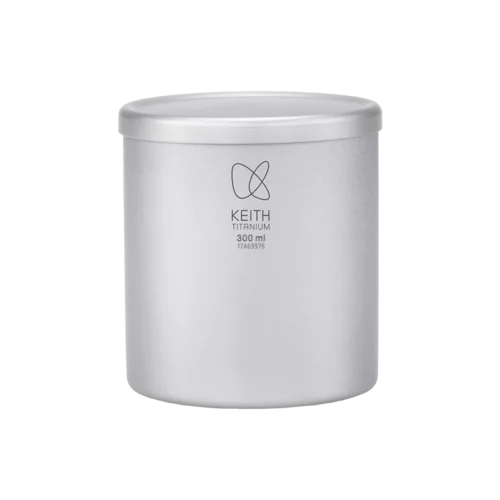 Double-Wall Titanium Mug with Lid Ti3302